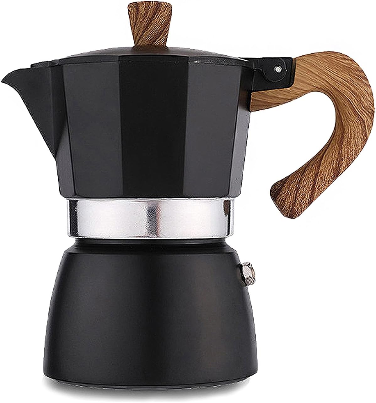 Macchina da caffè espresso per piano cottura, 3 tazze di caffè espresso - caffettiera cubana manuale da 5 once Macchina da caffè espresso premium in alluminio per moka, macchina da caffè Greca